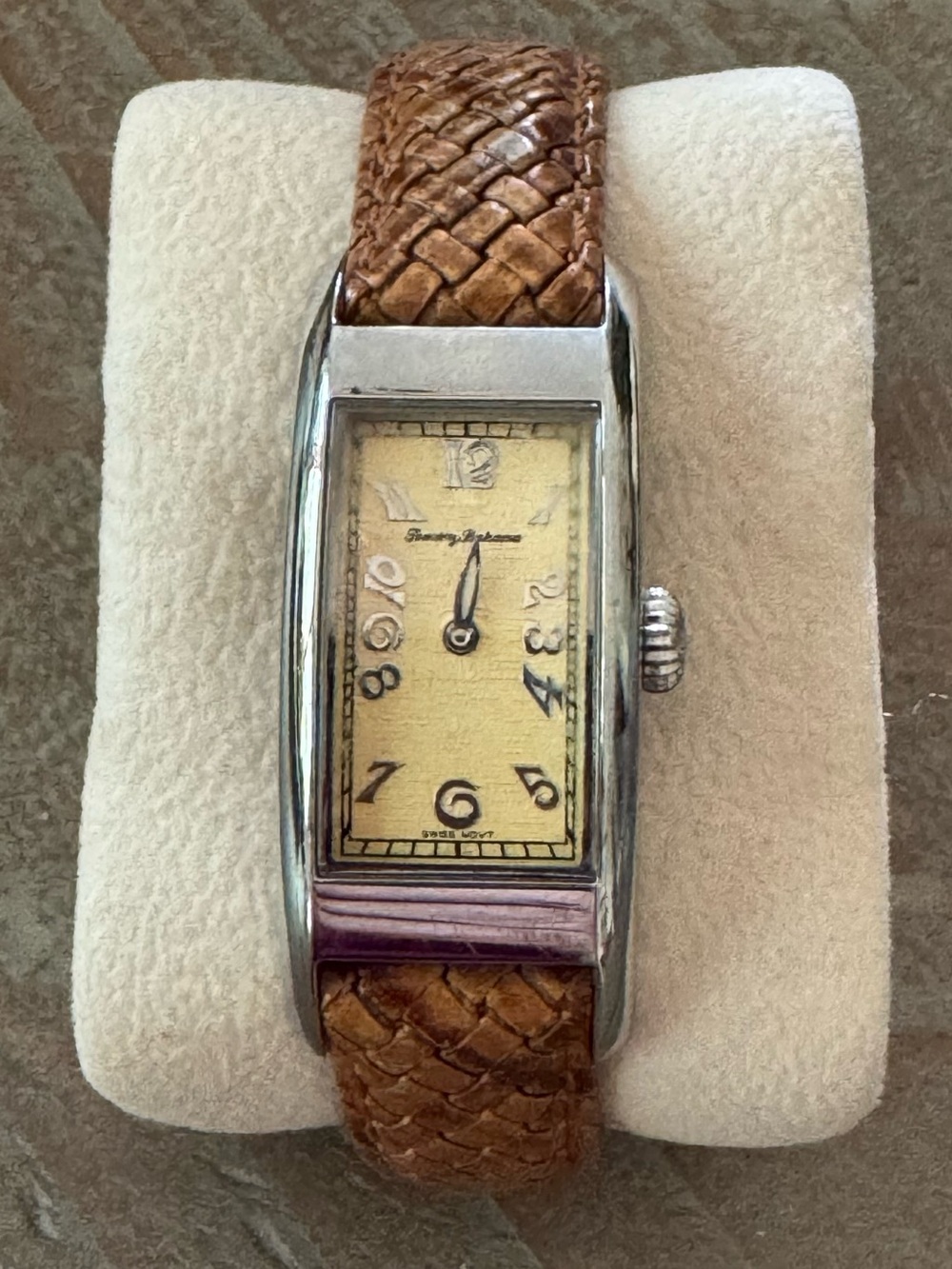 Tommy Bahama Rectangular Face Watch with Leather Band
